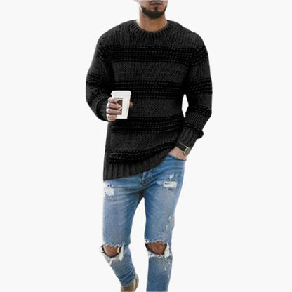 Men's Nordic-Style Chunky Knit Sweater – Casual Winter Fashion Pullover
