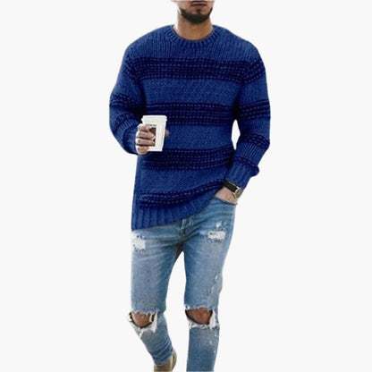 Men's Nordic-Style Chunky Knit Sweater – Casual Winter Fashion Pullover