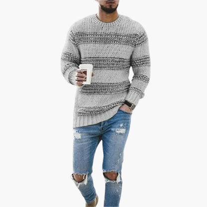 Men's Nordic-Style Chunky Knit Sweater – Casual Winter Fashion Pullover