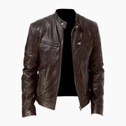 Men's Classic Biker Jacket for Versatile Everyday Style