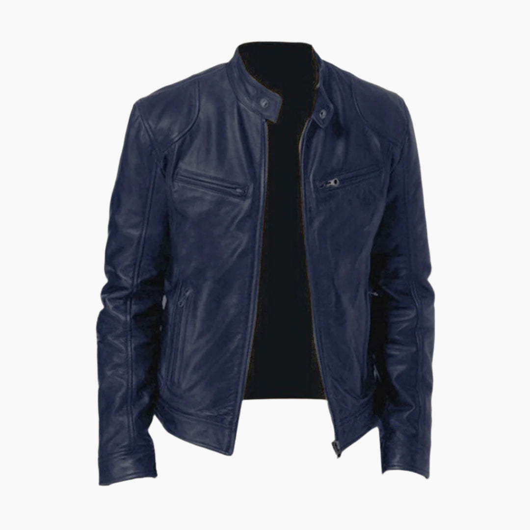 Men's Classic Biker Jacket for Versatile Everyday Style