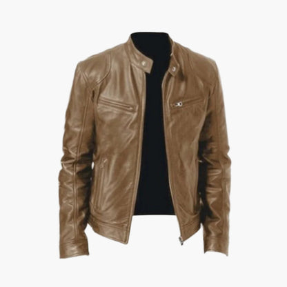 Men's Classic Biker Jacket for Versatile Everyday Style
