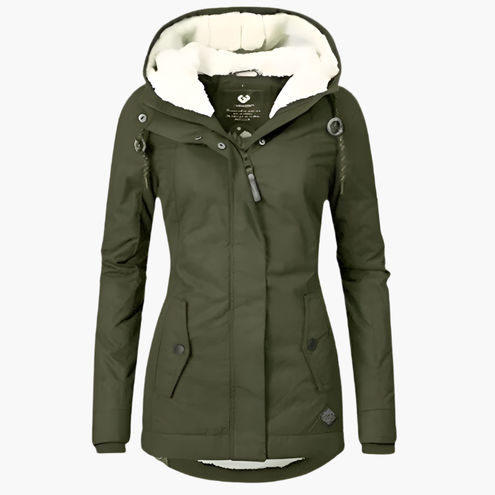 Women's Waterproof Hooded Winter Parka – Long Sleeve Warm Everyday Coat