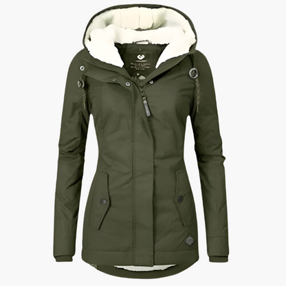Women's Waterproof Hooded Winter Parka – Long Sleeve Warm Everyday Coat