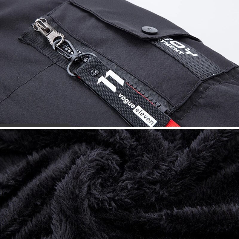 Men's Hooded Parka Winter Coat with Faux Fur Trim - Stylish Warm Outdoor Jacket
