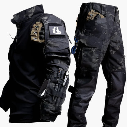 Men's Tactical Combat Suit Set – Military Style Utility Top and Pants for Outdoor and Duty Use