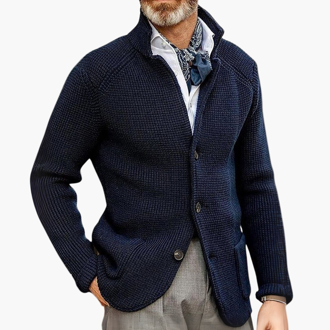 Men's Smart Casual Knitted Button-Up Cardigan for Versatile Everyday Style