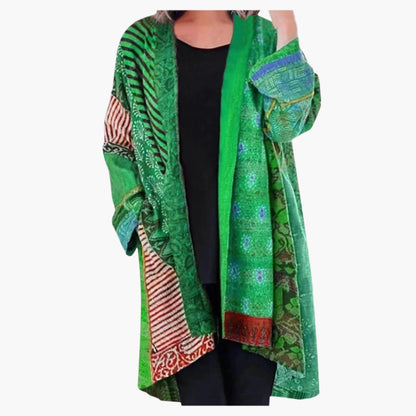 Women's Vintage Oversized Kimono Cardigan – Boho Long Sleeve Casual Outerwear