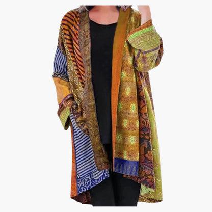 Women's Vintage Oversized Kimono Cardigan – Boho Long Sleeve Casual Outerwear