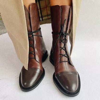 Women's Classic Lace-Up Combat Ankle Boots for Everyday Style and Comfort