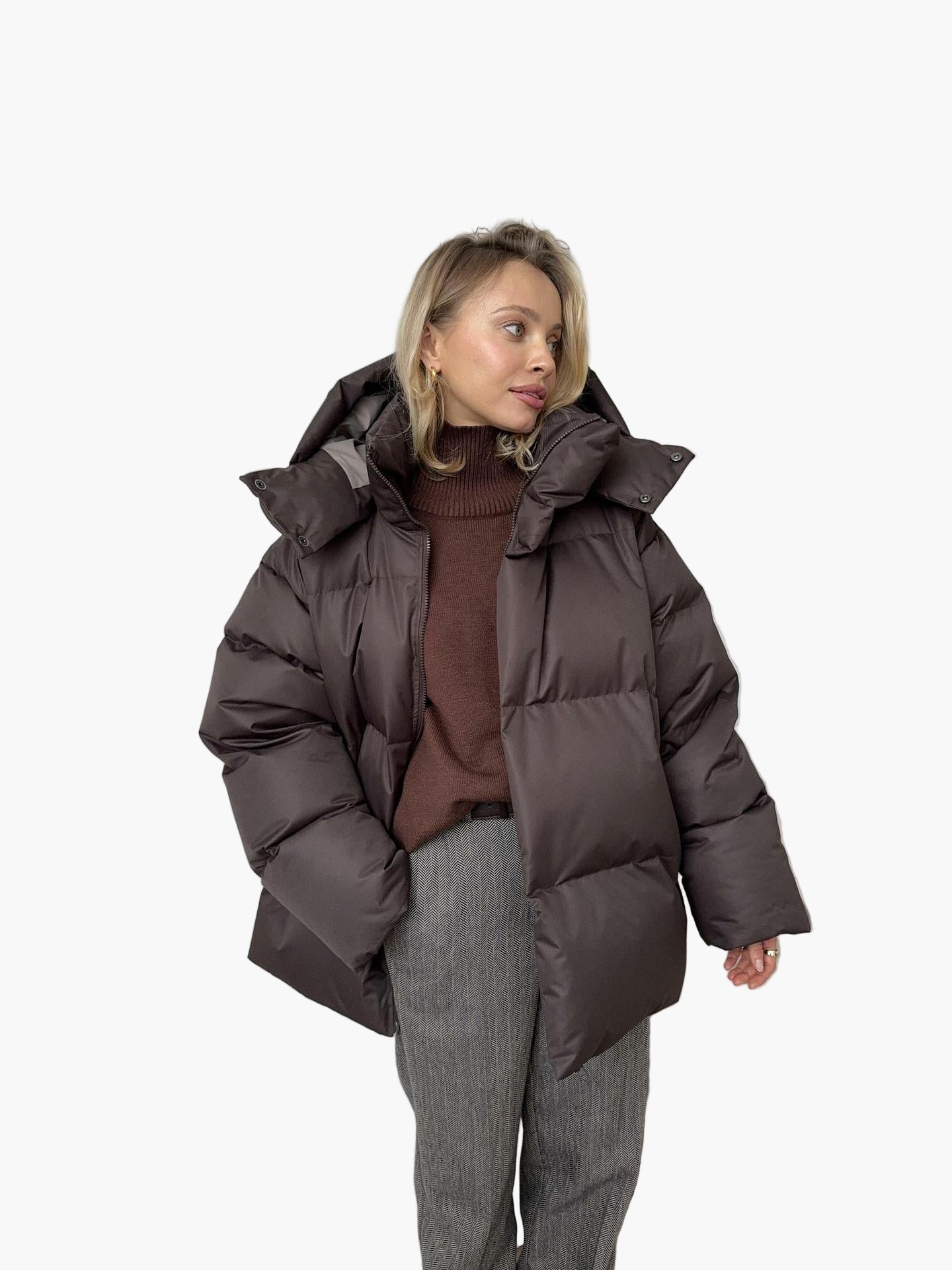 Women's Winter Puffer Jacket Stylish Warm Outerwear