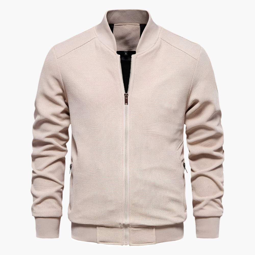 Men's Casual Bomber Jacket Classic Lightweight Streetwear Outerwear