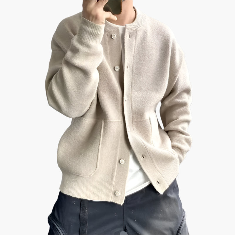 Men's Casual Button-Down Cardigan for Everyday Style