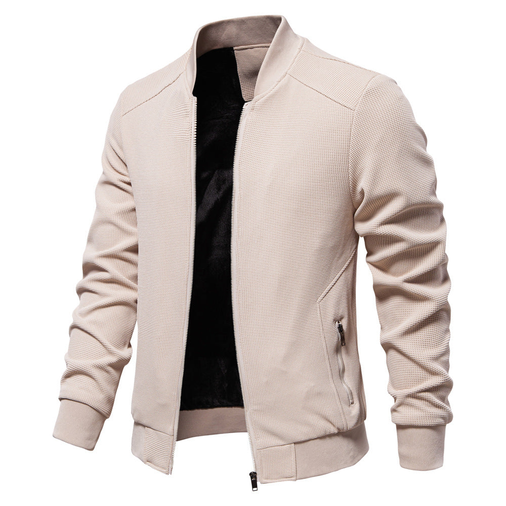 Men's Casual Bomber Jacket Classic Lightweight Streetwear Outerwear