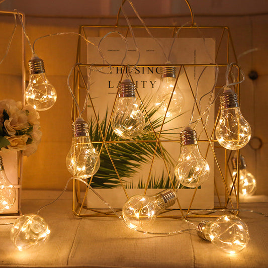 Zonne-LED Lichtsnoer met Gloeilampen – Warm Wit of Multikleur | Glazen Decoratieverlichting voor Buiten & Feestdagen | 5M 10 Lampjes of 8M 20 Lampjes