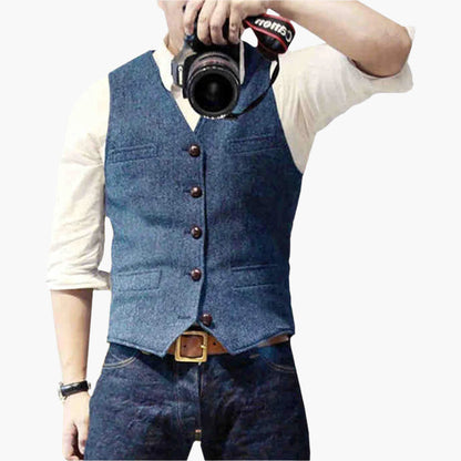 Men's Classic Tailored Vest – Versatile Smart Casual Waistcoat for Effortless Style