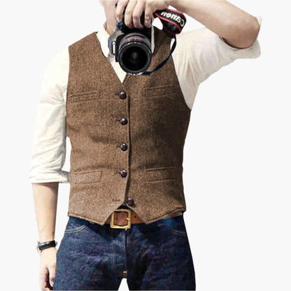 Men's Classic Tailored Vest – Versatile Smart Casual Waistcoat for Effortless Style