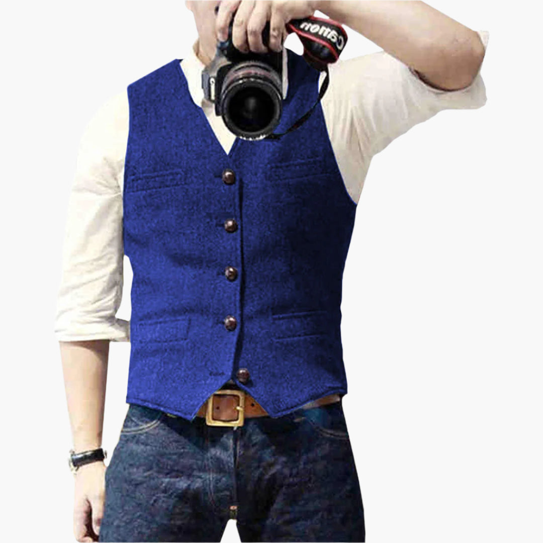 Men's Classic Tailored Vest – Versatile Smart Casual Waistcoat for Effortless Style