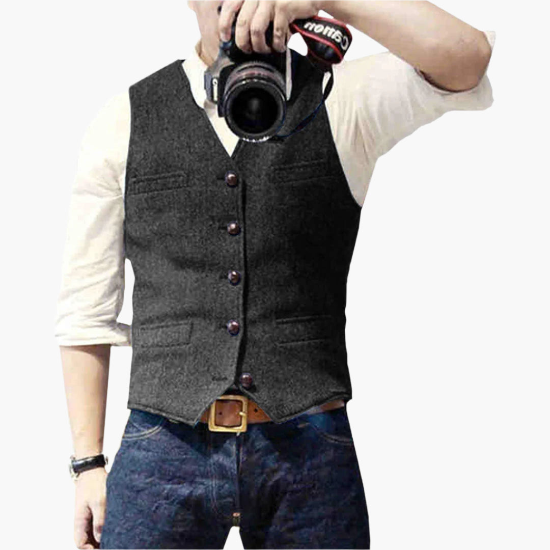Men's Classic Tailored Vest – Versatile Smart Casual Waistcoat for Effortless Style