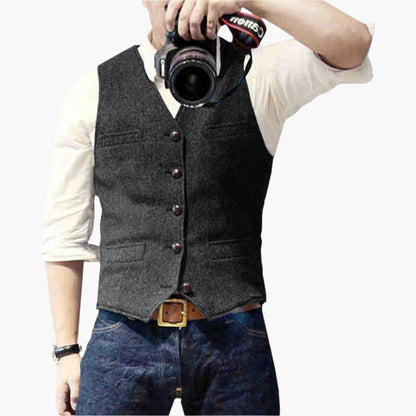 Men's Classic Tailored Vest – Versatile Smart Casual Waistcoat for Effortless Style