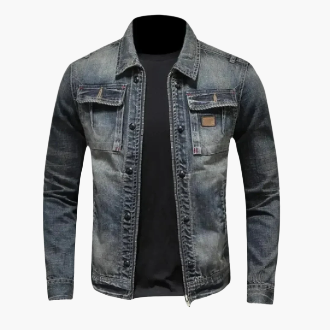 Men's Classic Denim Jacket Modern Fit Everyday Style