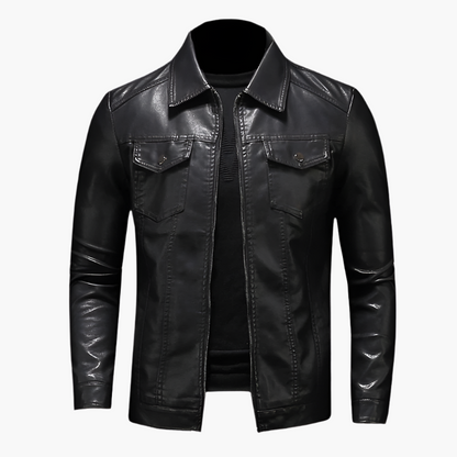 Men's Classic Moto Style Jacket for Casual and Formal Wear
