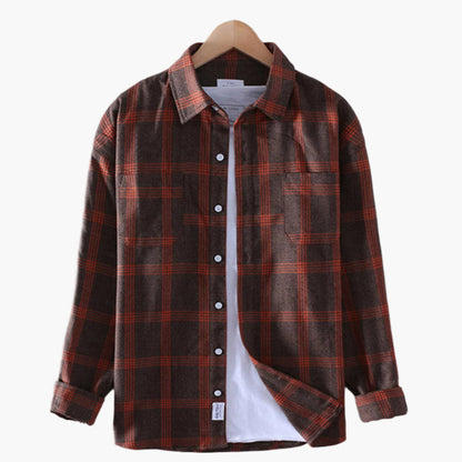 Men's Casual Plaid Button-Up Shirt for Everyday Style