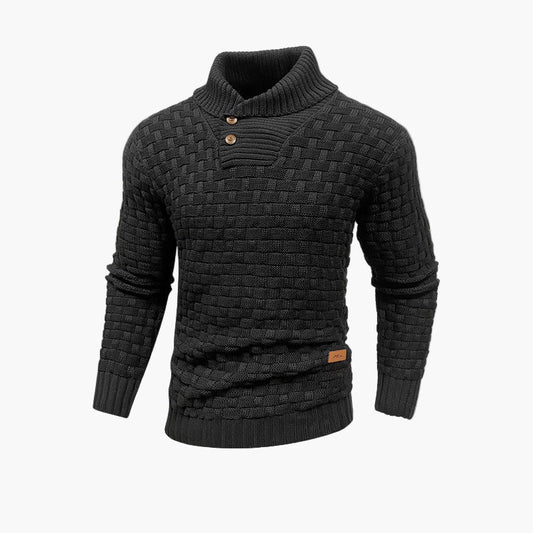 Men's Stylish Thermal Knit Pullover Sweater – Autumn Essential Classic Fit