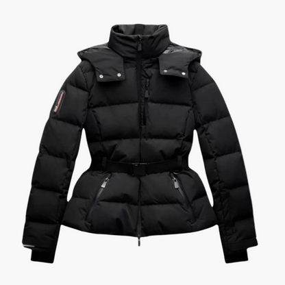 Women's Belted Puffer Jacket – Stylish Winter Insulated Outerwear for Cold Weather
