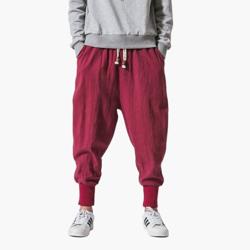 Men's Relaxed Fit Harem Jogger Pants for Casual Everyday Wear