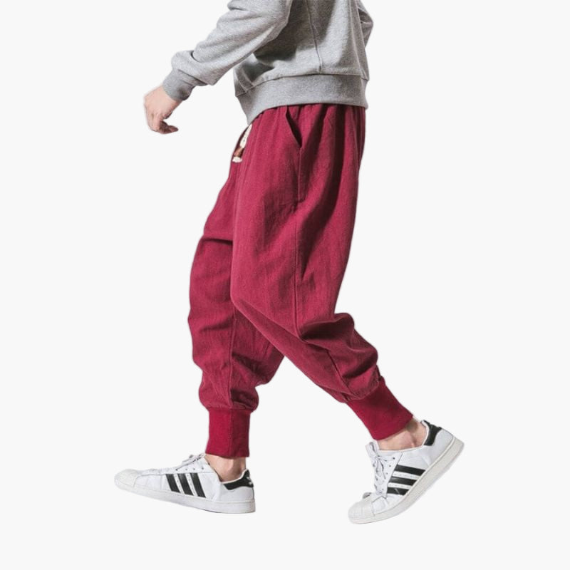 Men's Relaxed Fit Harem Jogger Pants for Casual Everyday Wear