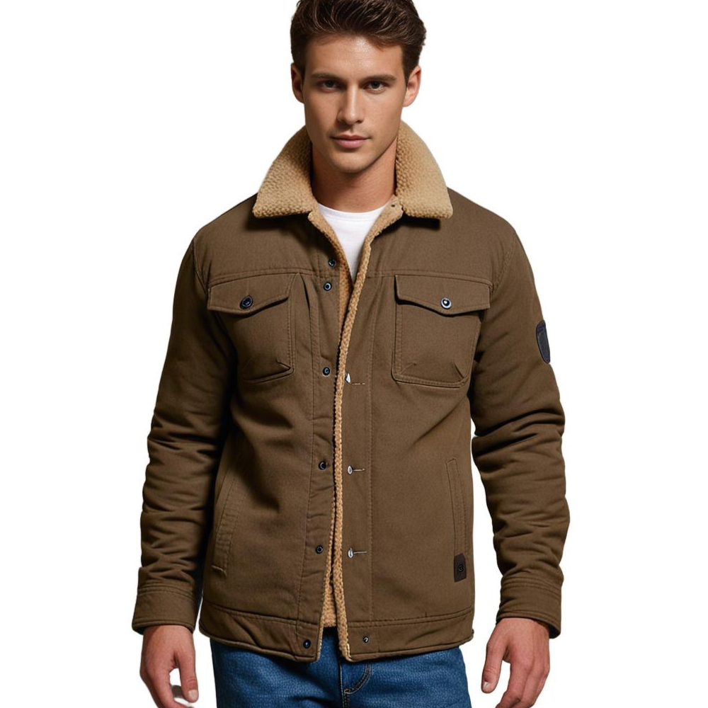 Men's Vintage Winter Bomber Jacket – Classic Style for Cold Weather