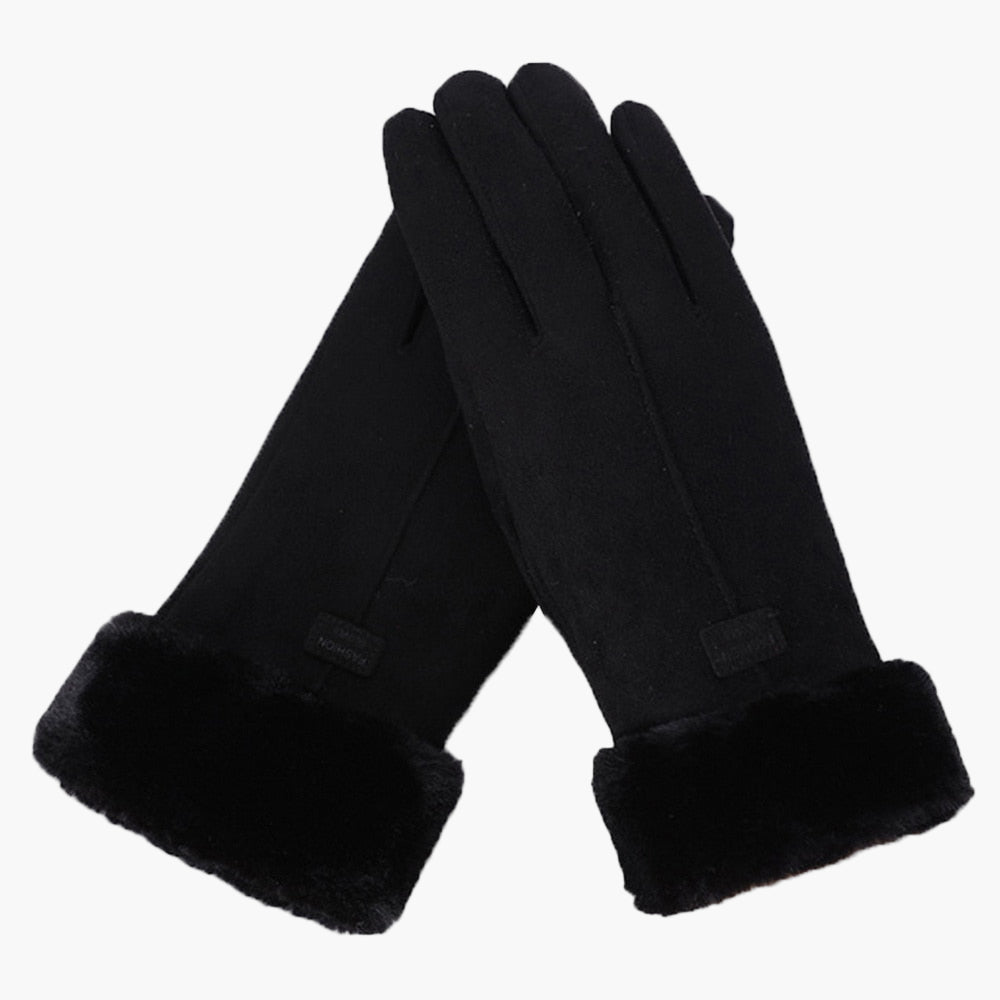 Women's Winter Touchscreen Waterproof Furry Gloves for Cold Weather