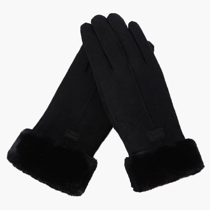 Women's Winter Touchscreen Waterproof Furry Gloves for Cold Weather