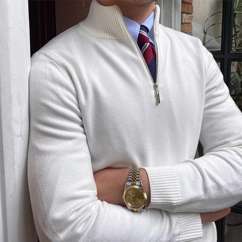 Men's Half-Zip Sweater Business Casual Pullover