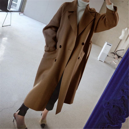 Women's Classic Long Overcoat Winter Elegant Outerwear