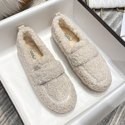 Women's Cozy Plush Indoor Loafers House Shoes Slip-On Comfort Style