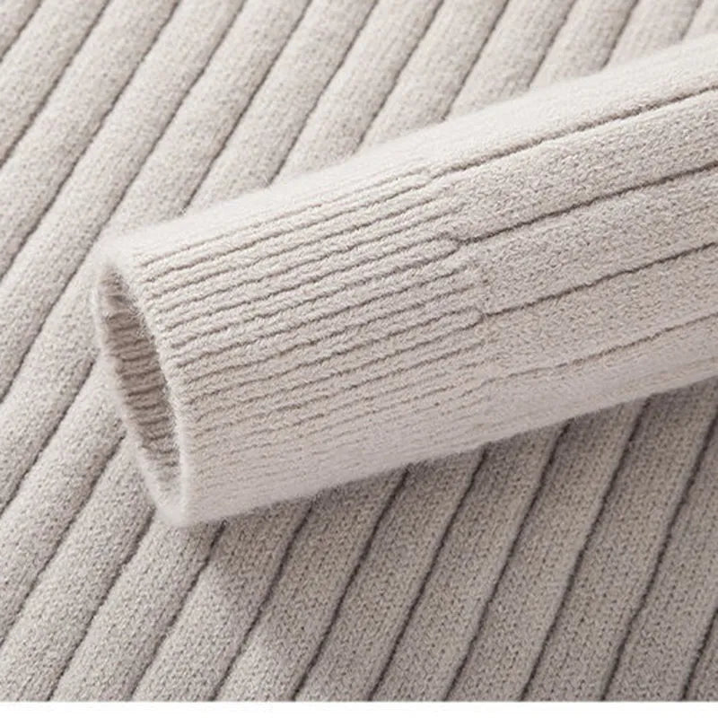 Men's Ribbed Half-Zip Sweater – Stylish Everyday Pullover for Casual and Smart Looks