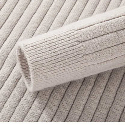 Men's Ribbed Half-Zip Sweater – Stylish Everyday Pullover for Casual and Smart Looks