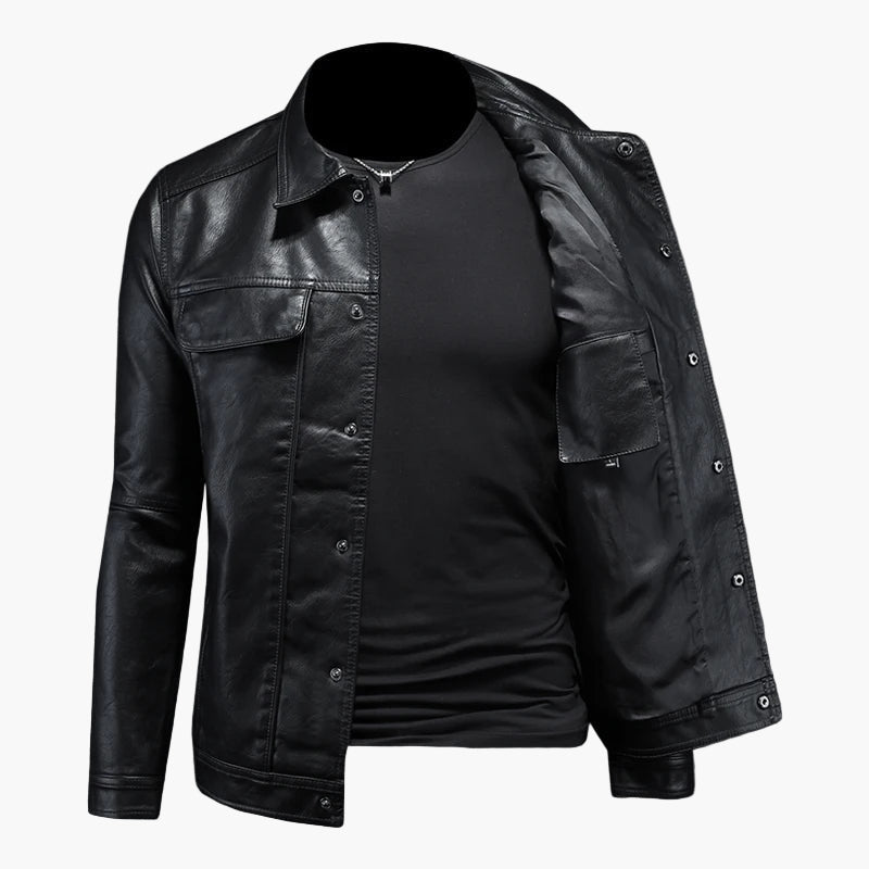 Men's Classic Moto-Inspired Street Style Jacket – Modern Fit, Versatile Everyday Outerwear