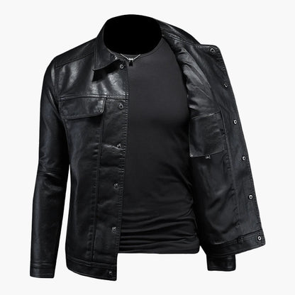 Men's Classic Moto-Inspired Street Style Jacket – Modern Fit, Versatile Everyday Outerwear