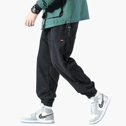 Men's Relaxed Fit Corduroy Jogger Pants for Casual and Streetwear Style