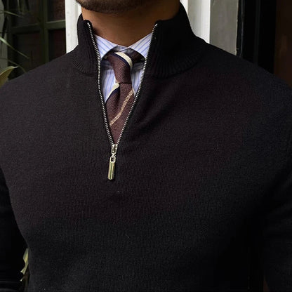 Men's Half-Zip Sweater Business Casual Pullover