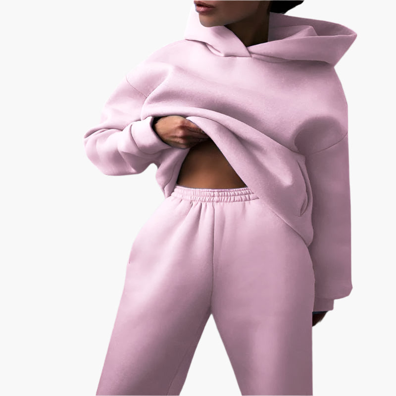 Women's Oversized Hoodie and Jogger Lounge Set – Casual Relaxed Fit Tracksuit