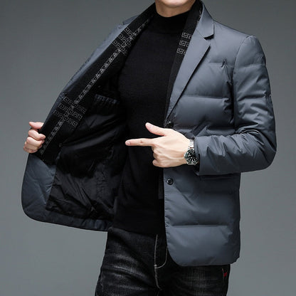Men's Modern Padded Blazer Jacket for Formal or Casual Wear