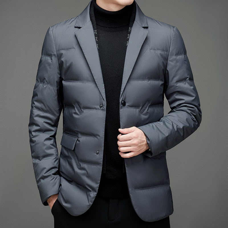 Men's Modern Padded Blazer Jacket for Formal or Casual Wear