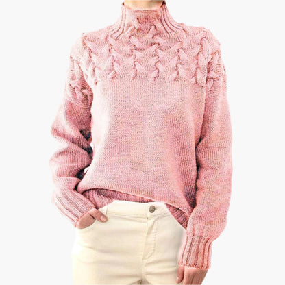 Women's Chunky Knit Turtleneck Sweater – Cozy Winter Style, Fashionable Pullover for Everyday Wear