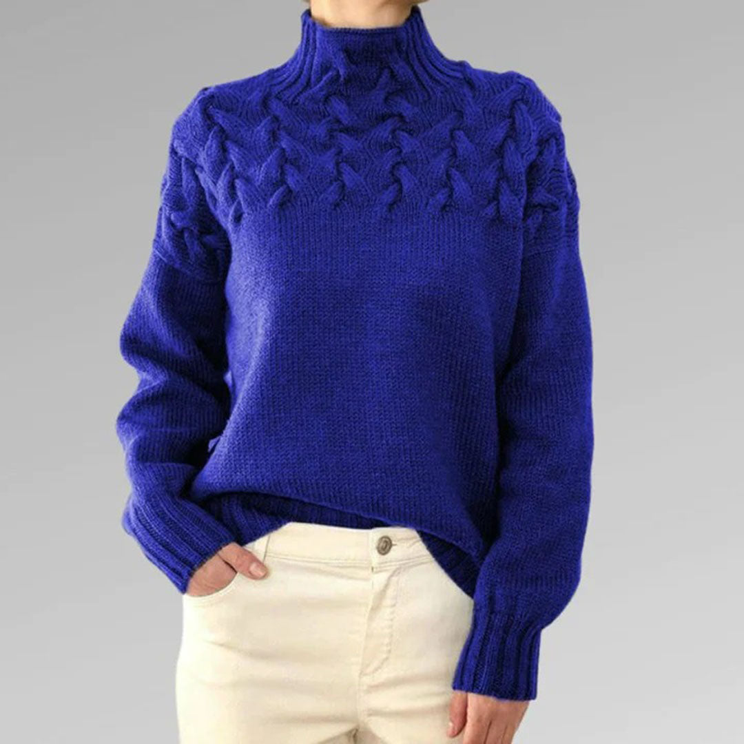 Women's Chunky Knit Turtleneck Sweater – Cozy Winter Style, Fashionable Pullover for Everyday Wear