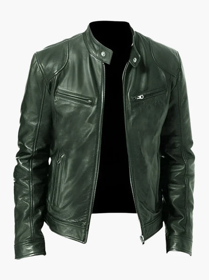 Men's Classic Moto Biker Jacket for Versatile Casual and Urban Style
