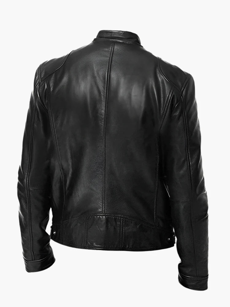 Men's Classic Moto Biker Jacket for Versatile Casual and Urban Style